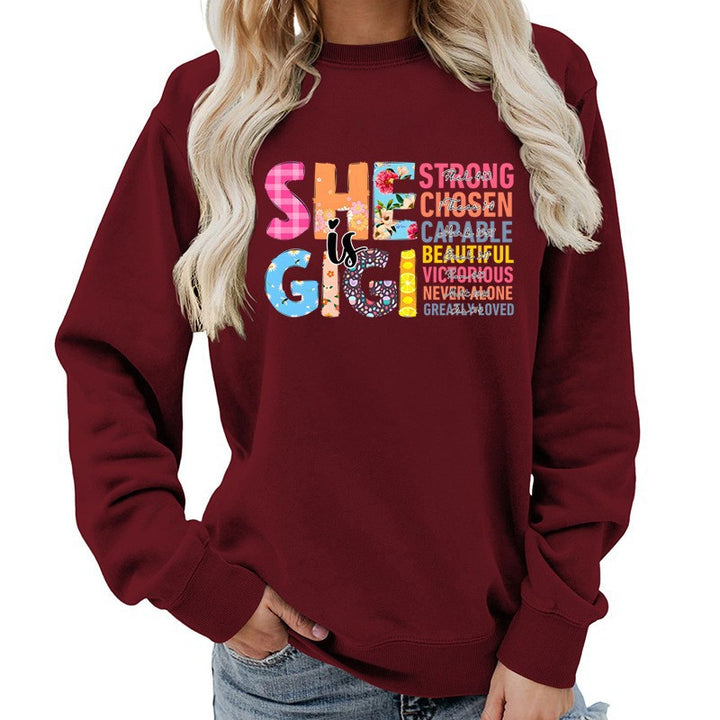 Kvinnors sweatshirt med inspirerande textdesign Mirla-Eva Jonsson