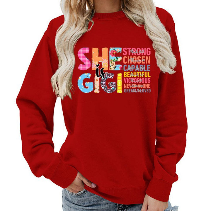 Kvinnors sweatshirt med inspirerande textdesign Mirla-Eva Jonsson