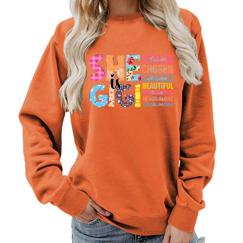 Kvinnors sweatshirt med inspirerande textdesign Mirla-Eva Jonsson