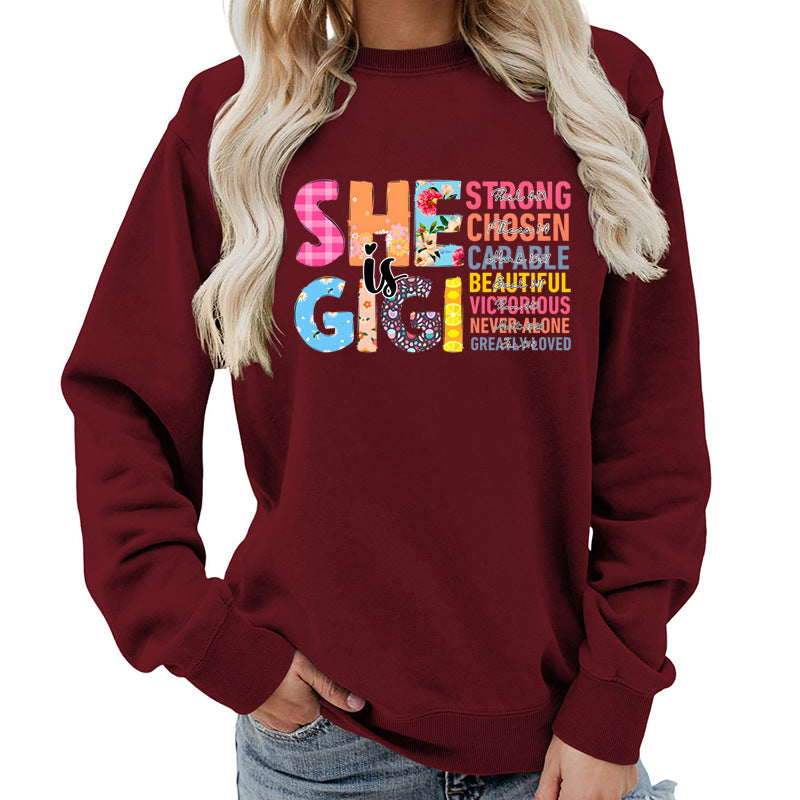 Kvinnors sweatshirt med inspirerande textdesign Mirla-Eva Jonsson