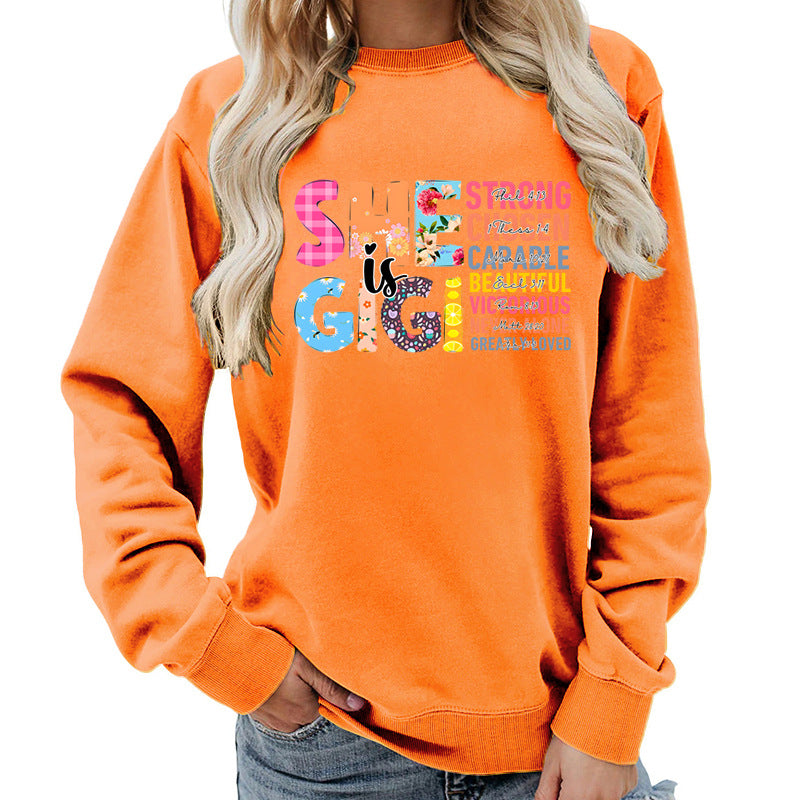 Kvinnors sweatshirt med inspirerande textdesign Mirla-Eva Jonsson