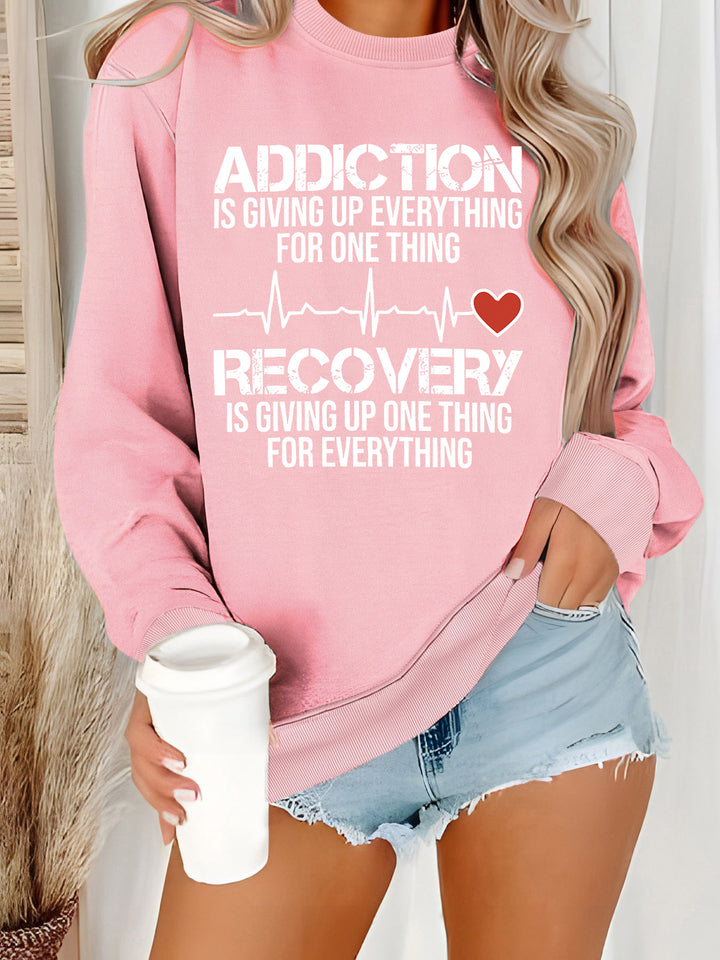 Kvinnors sweatshirt med inspirerande tryck och avslappnad passform Mirla-Eva Jonsson