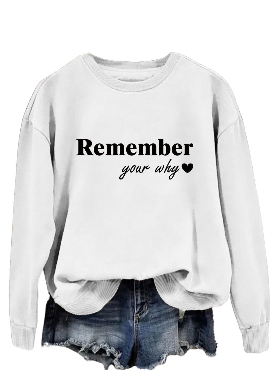 Kvinnors sweatshirt med inspirerande tryck och avslappnad passform Mirla-Eva Jonsson