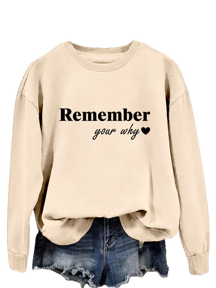 Kvinnors sweatshirt med inspirerande tryck och avslappnad passform Mirla-Eva Jonsson