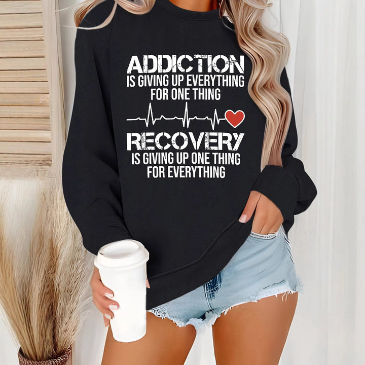 Kvinnors sweatshirt med inspirerande tryck och avslappnad passform Mirla-Eva Jonsson