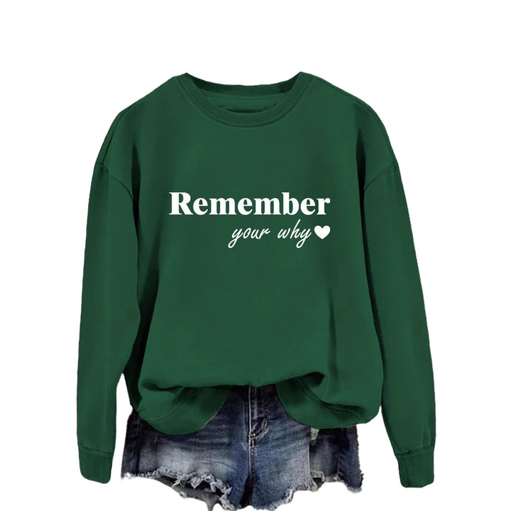 Kvinnors sweatshirt med inspirerande tryck och avslappnad passform Mirla-Eva Jonsson