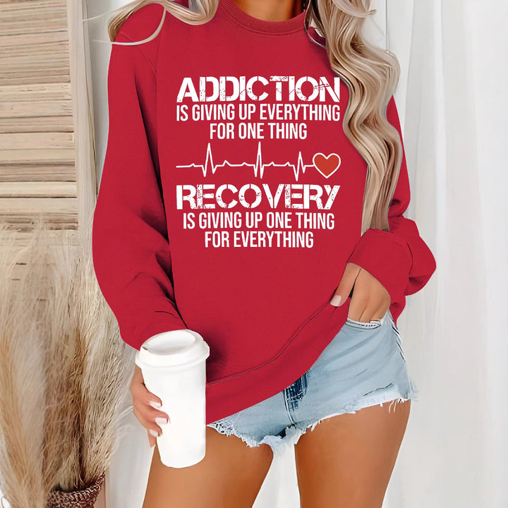 Kvinnors sweatshirt med inspirerande tryck och avslappnad passform Mirla-Eva Jonsson