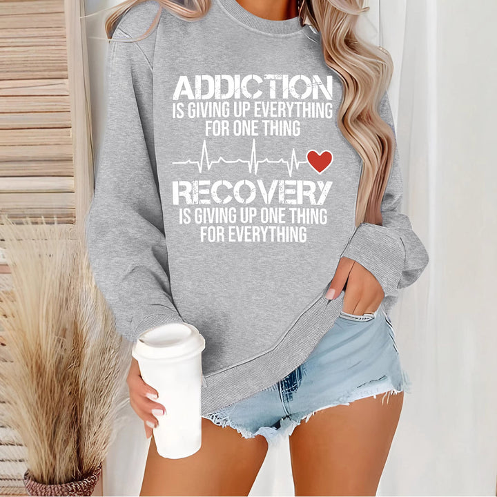 Kvinnors sweatshirt med inspirerande tryck och avslappnad passform Mirla-Eva Jonsson