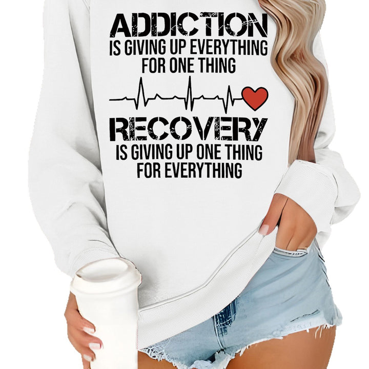 Kvinnors sweatshirt med inspirerande tryck och avslappnad passform Mirla-Eva Jonsson