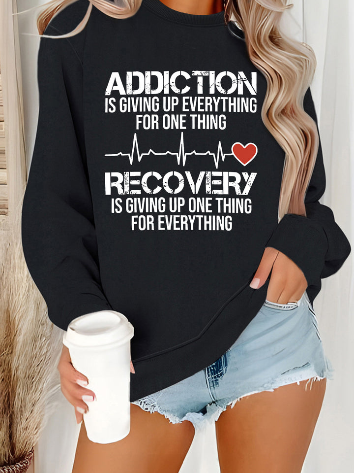 Kvinnors sweatshirt med inspirerande tryck och avslappnad passform Mirla-Eva Jonsson
