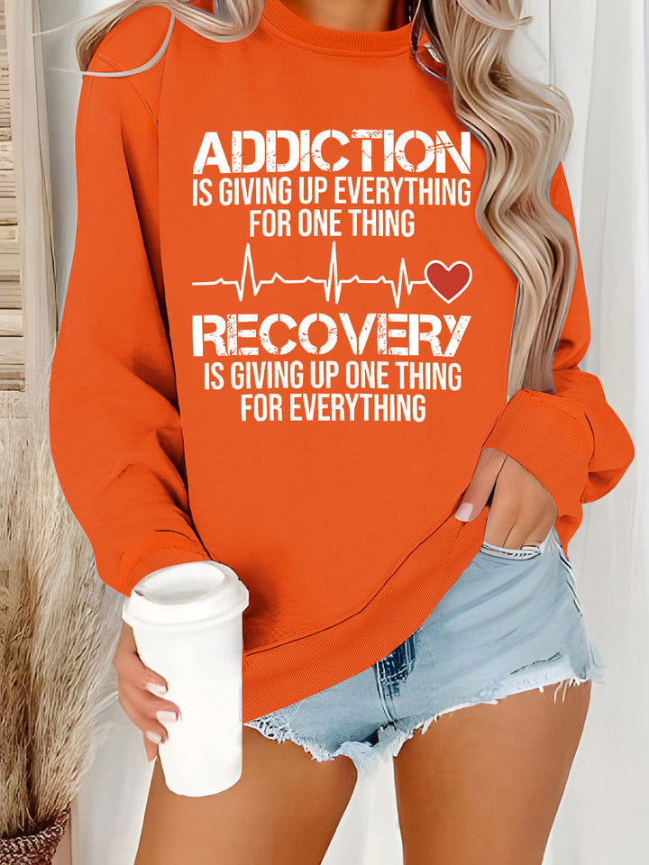 Kvinnors sweatshirt med inspirerande tryck och avslappnad passform Mirla-Eva Jonsson