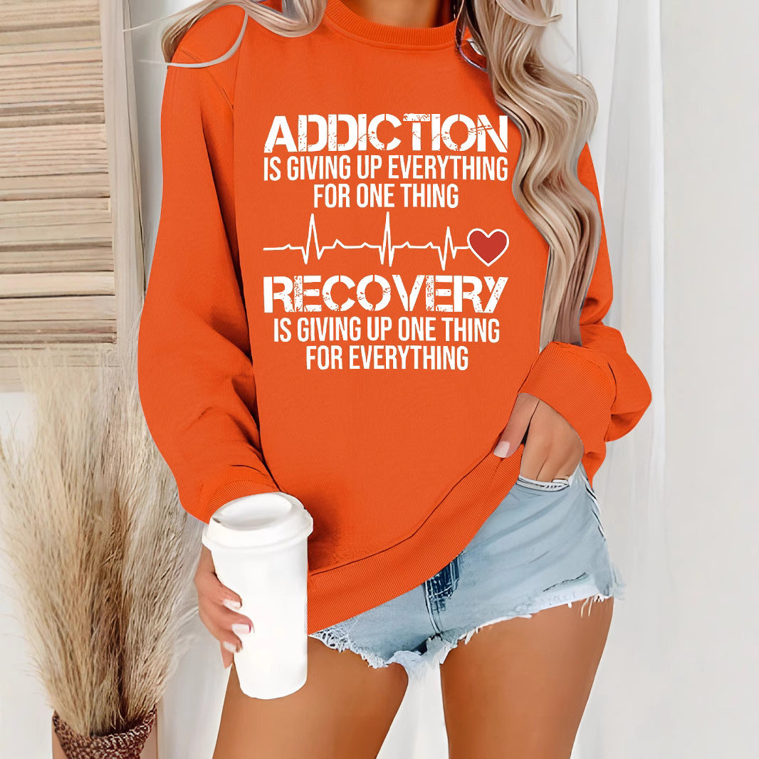 Kvinnors sweatshirt med inspirerande tryck och avslappnad passform Mirla-Eva Jonsson