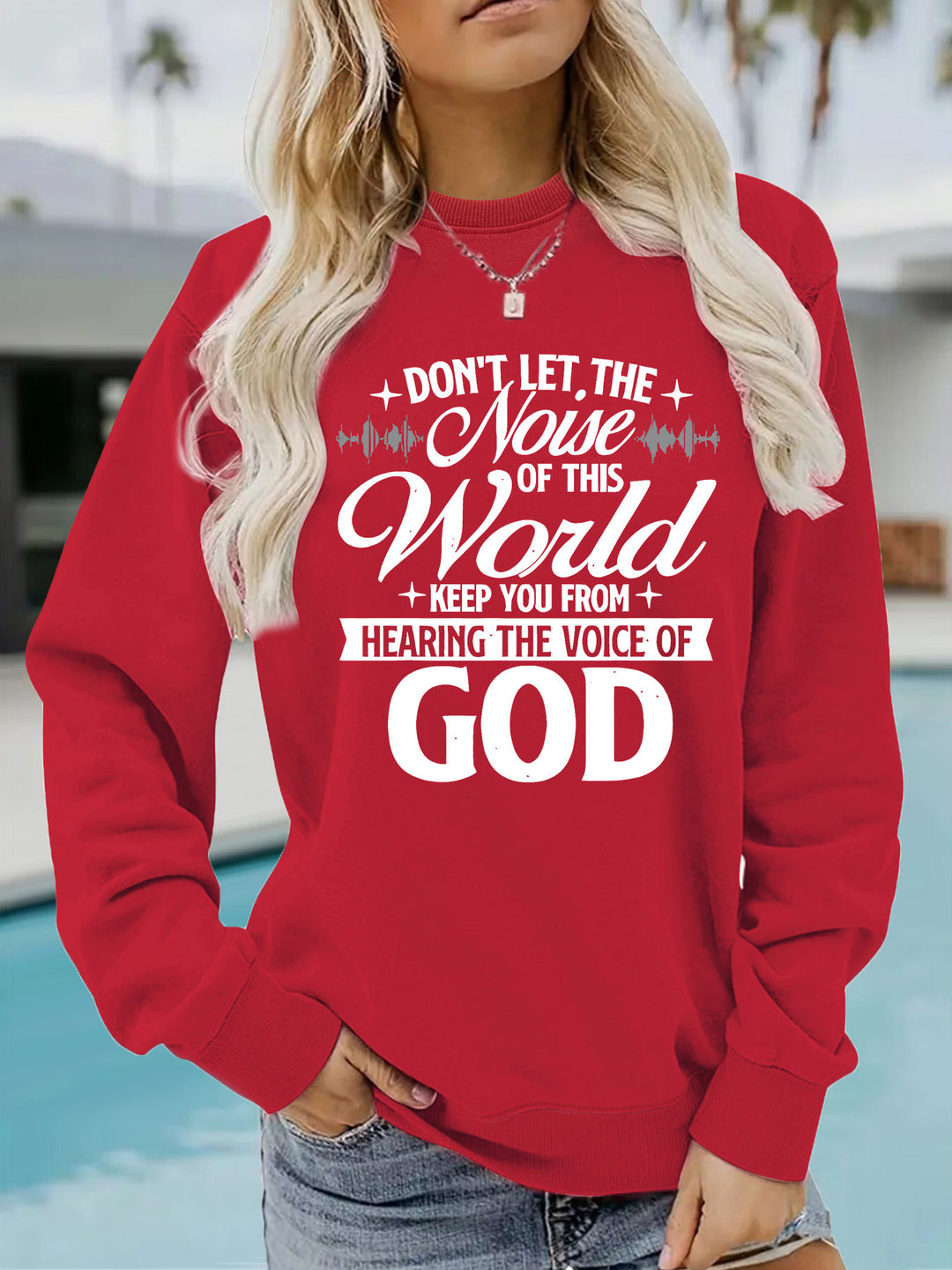 Kvinnors sweatshirt med inspirerande tryck och bekväm passform Mirla-Eva Jonsson