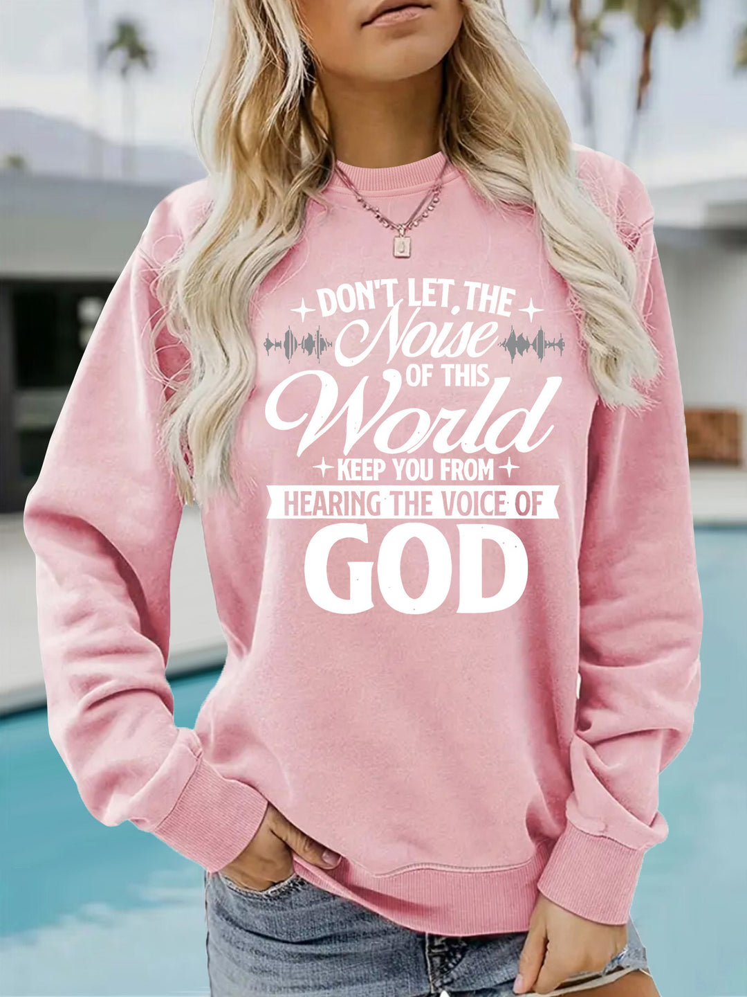 Kvinnors sweatshirt med inspirerande tryck och bekväm passform Mirla-Eva Jonsson