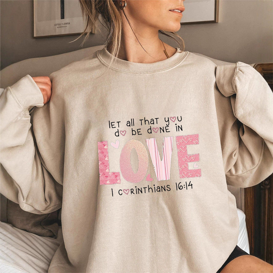 Kvinnors sweatshirt med inspirerande tryck och bekväm passform Mirla-Eva Jonsson