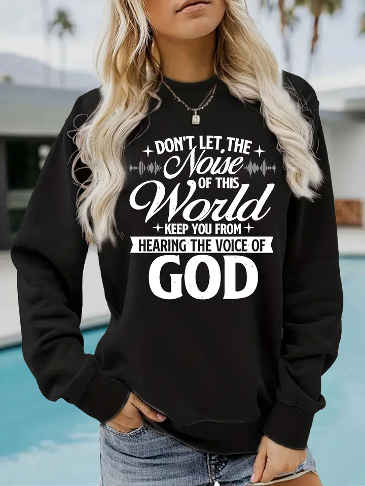 Kvinnors sweatshirt med inspirerande tryck och bekväm passform Mirla-Eva Jonsson