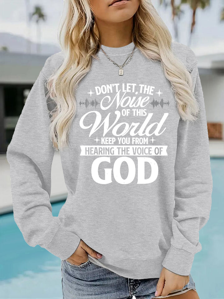 Kvinnors sweatshirt med inspirerande tryck och bekväm passform Mirla-Eva Jonsson