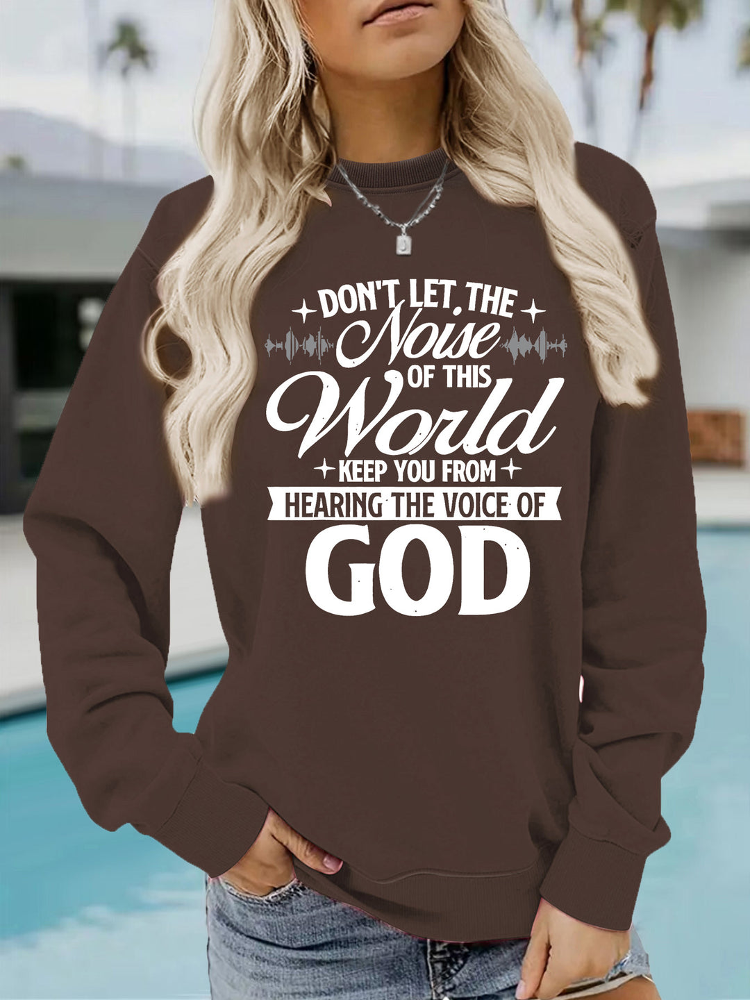 Kvinnors sweatshirt med inspirerande tryck och bekväm passform Mirla-Eva Jonsson