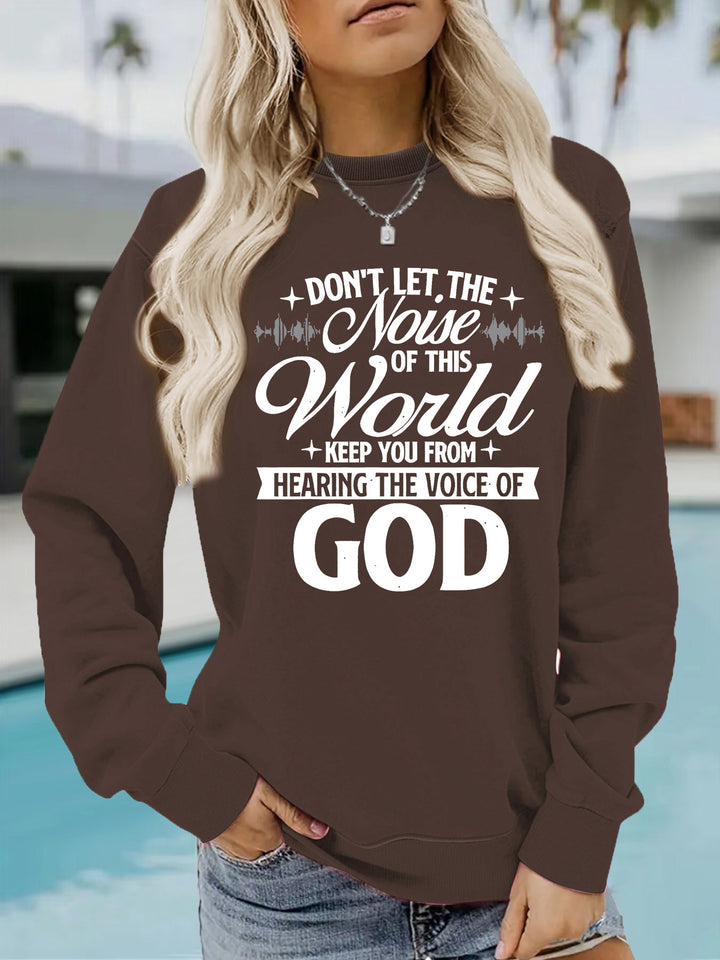 Kvinnors sweatshirt med inspirerande tryck och bekväm passform Mirla-Eva Jonsson