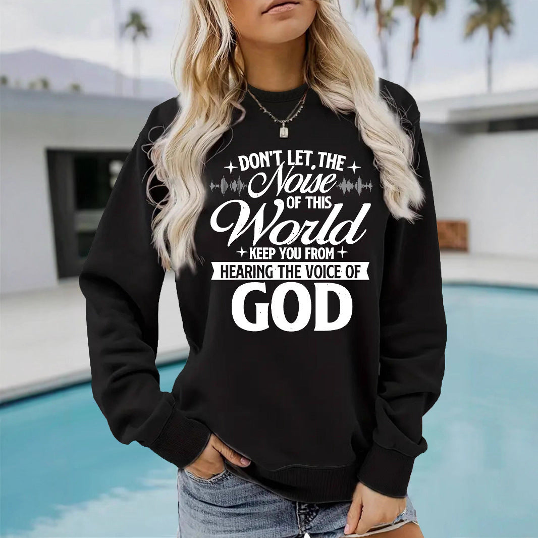 Kvinnors sweatshirt med inspirerande tryck och bekväm passform Mirla-Eva Jonsson