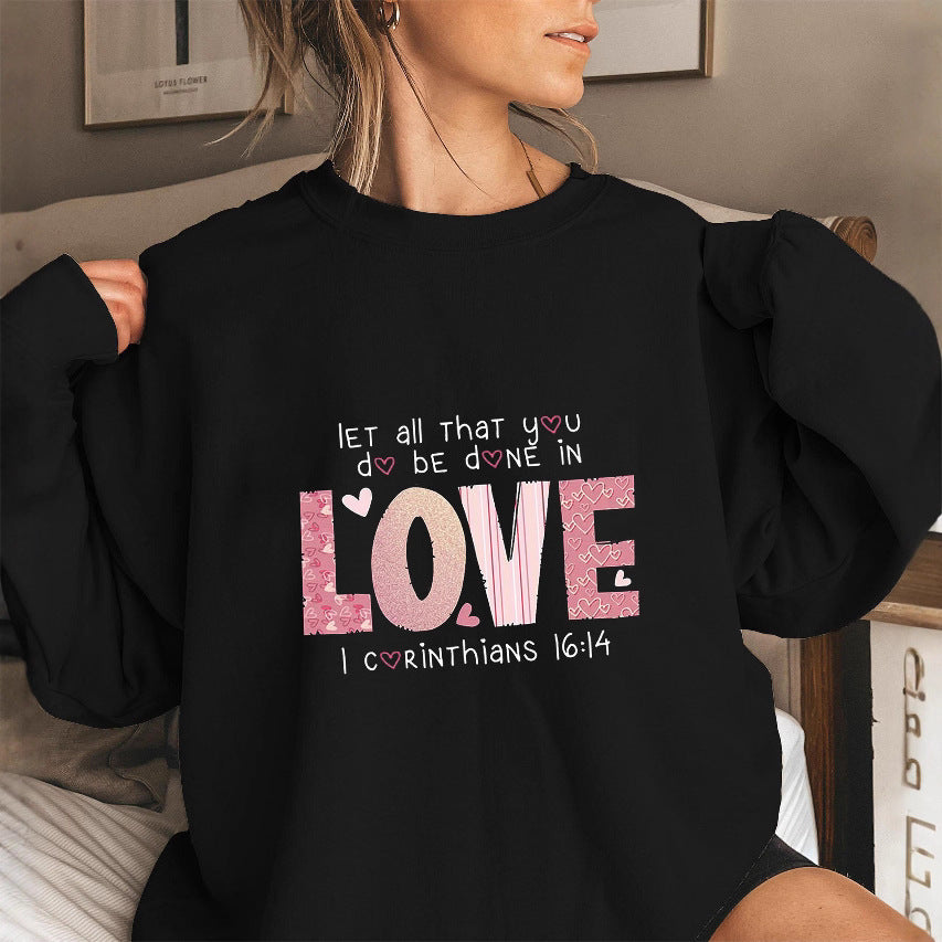 Kvinnors sweatshirt med inspirerande tryck och bekväm passform Mirla-Eva Jonsson