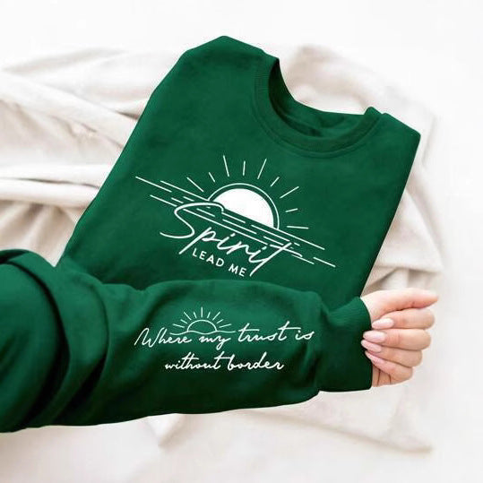 Kvinnors sweatshirt med inspirerande tryck och mjukt flödande tyg Mirla-Eva Jonsson