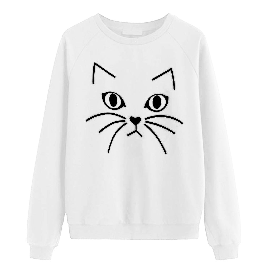 Kvinnors sweatshirt med kattmotiv Mirla-Eva Jonsson