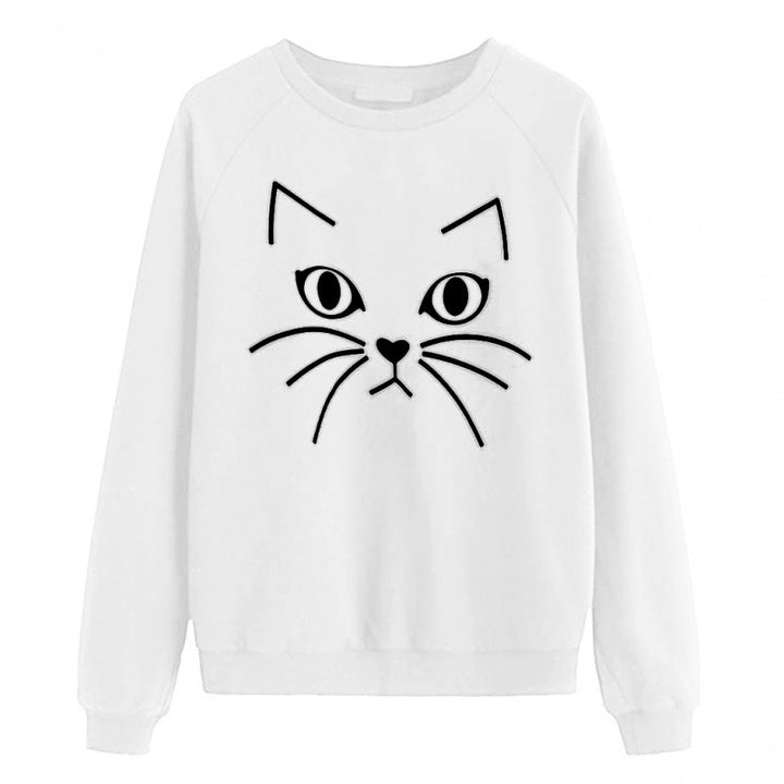 Kvinnors sweatshirt med kattmotiv Mirla-Eva Jonsson