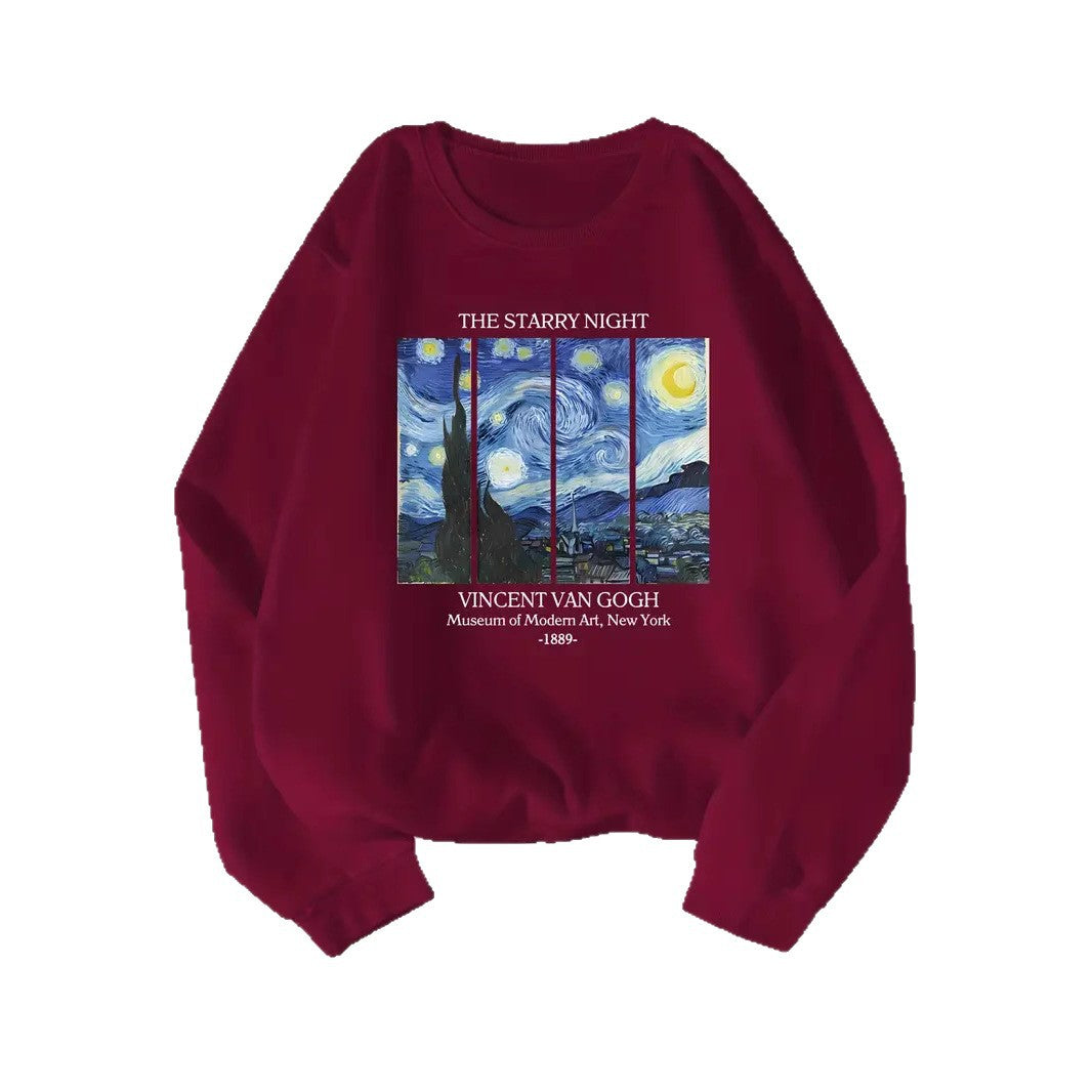 Kvinnors sweatshirt med klassiskt Van Gogh-konstmotiv Mirla-Eva Jonsson