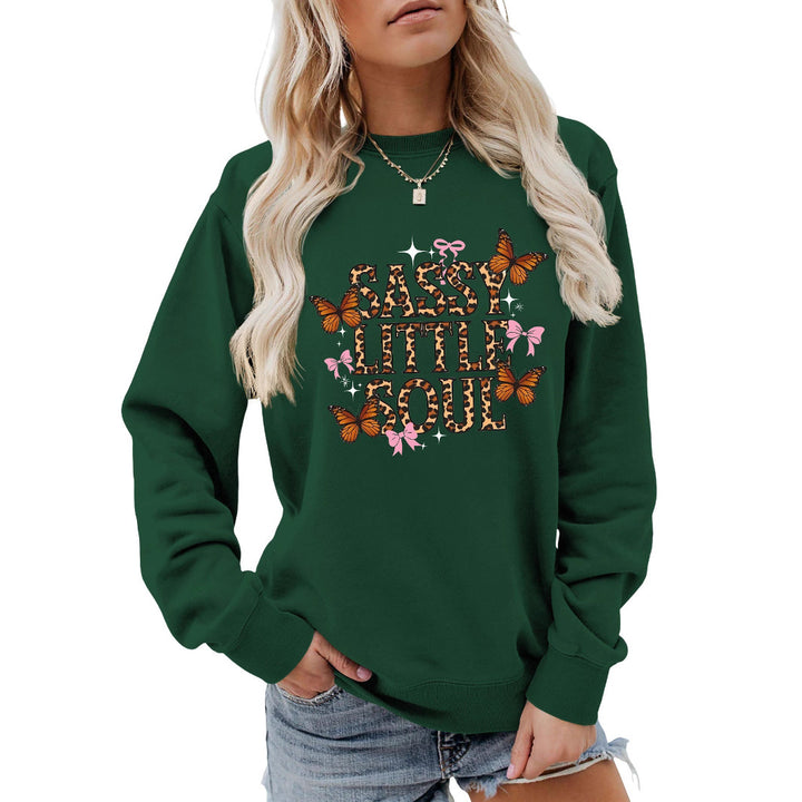 Kvinnors sweatshirt med konstnärlig fjärilsdesign Mirla-Eva Jonsson