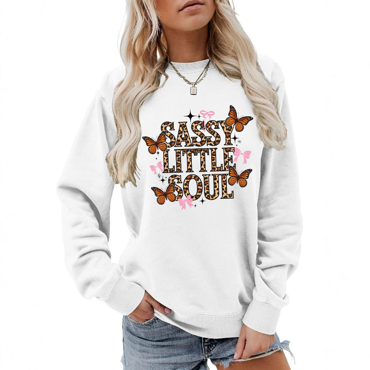 Kvinnors sweatshirt med konstnärlig fjärilsdesign Mirla-Eva Jonsson