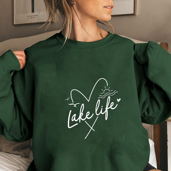 Kvinnors sweatshirt med korta ärmar och hjärtmotiv Mirla-Eva Jonsson