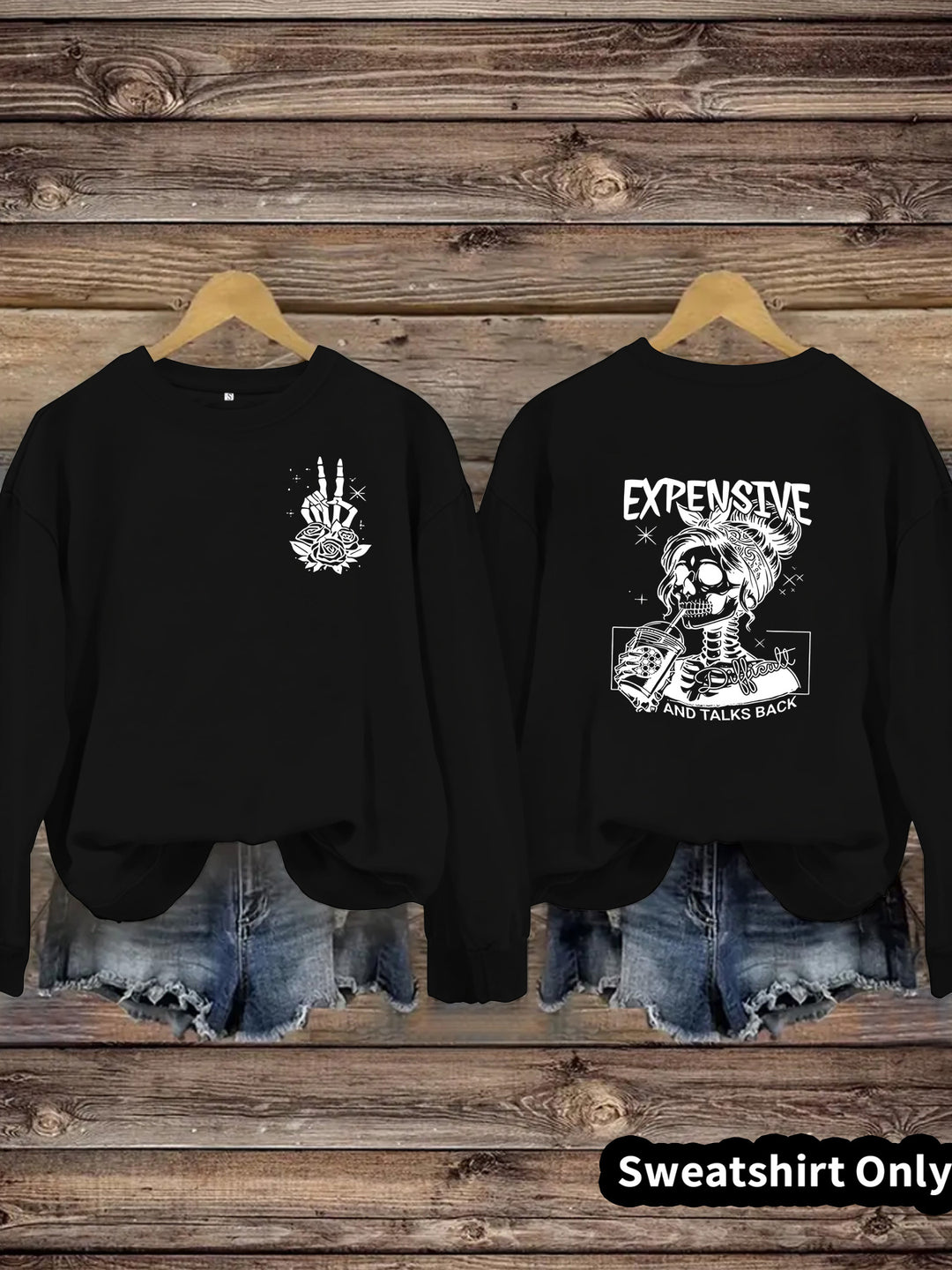 Kvinnors sweatshirt med kreativ design och avslappnad passform Mirla-Eva Jonsson