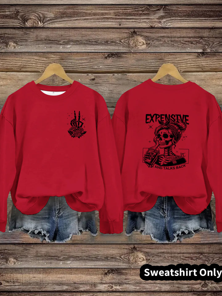 Kvinnors sweatshirt med kreativ design och avslappnad passform Mirla-Eva Jonsson