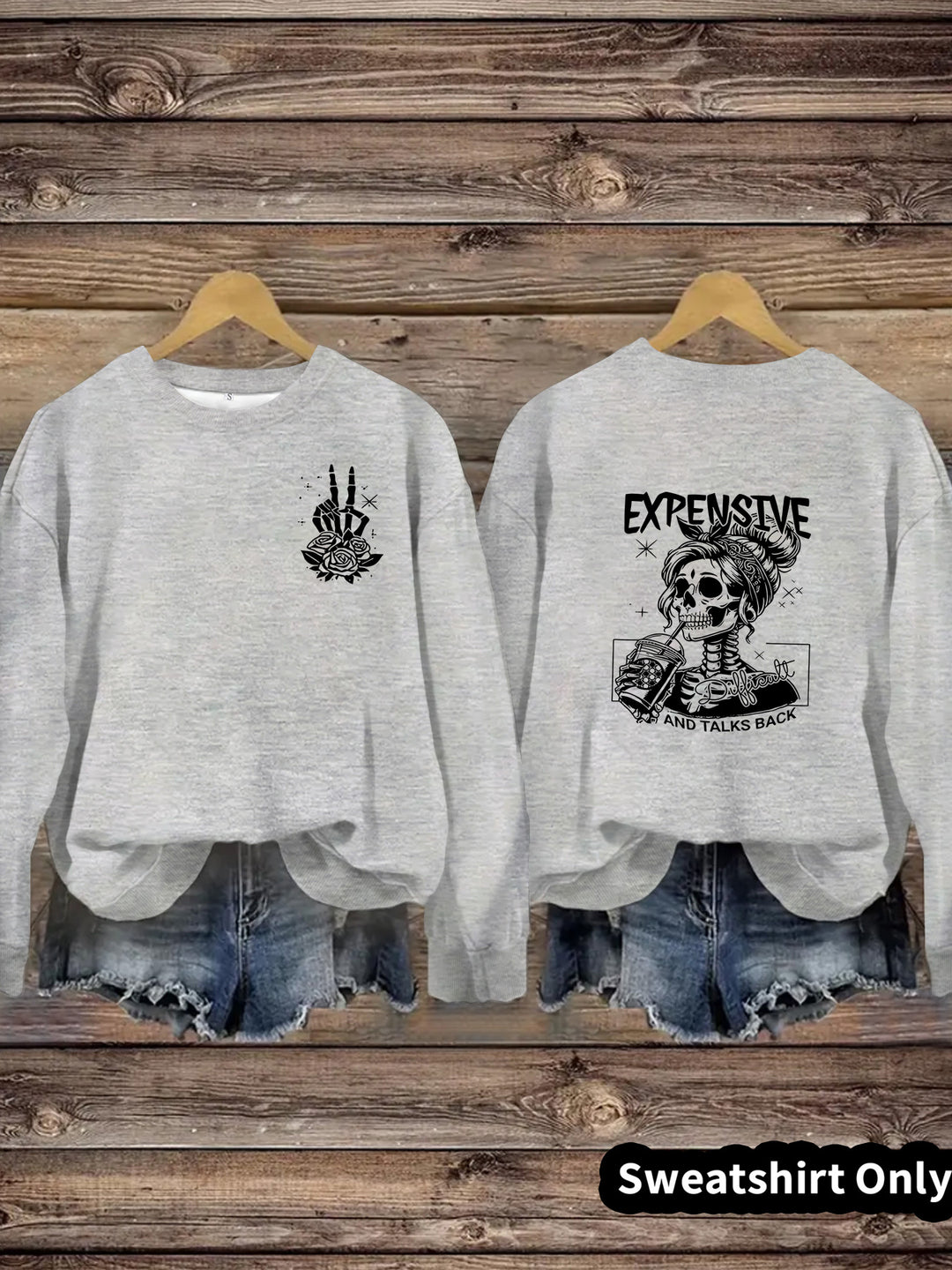 Kvinnors sweatshirt med kreativ design och avslappnad passform Mirla-Eva Jonsson