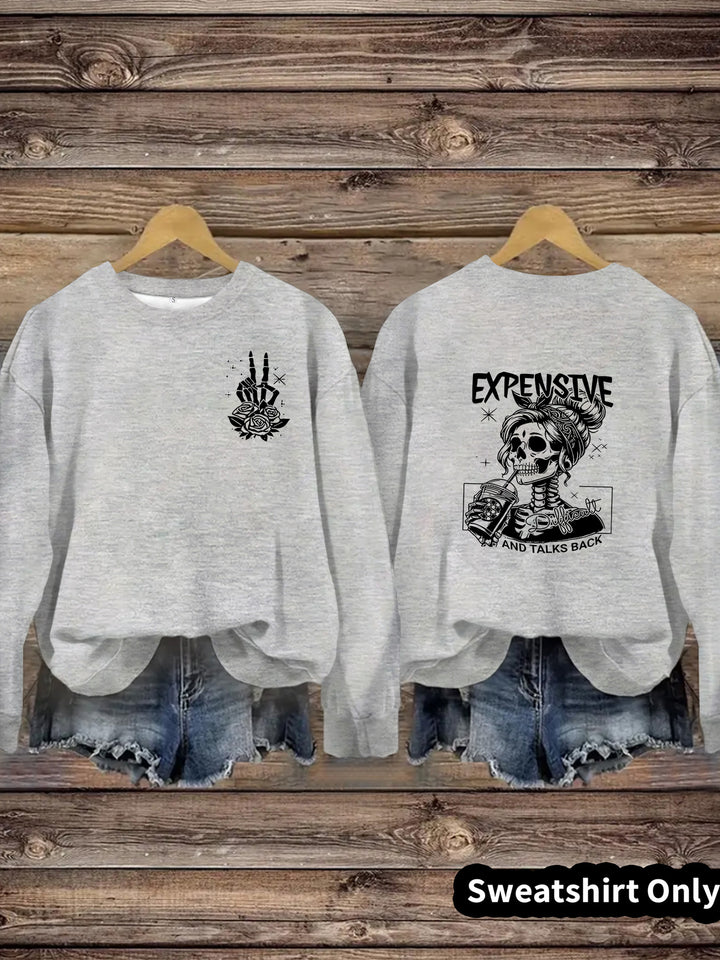 Kvinnors sweatshirt med kreativ design och avslappnad passform Mirla-Eva Jonsson