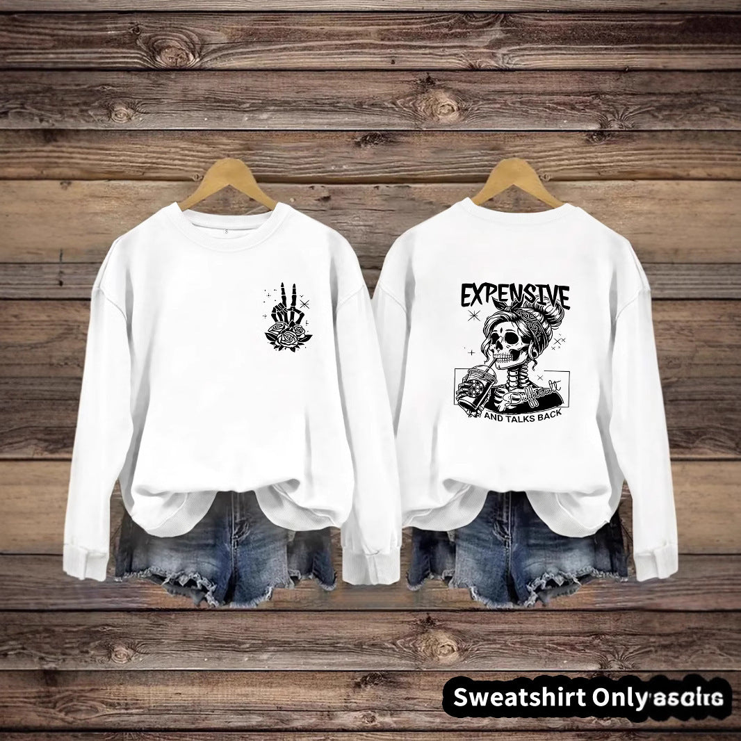 Kvinnors sweatshirt med kreativ design och avslappnad passform Mirla-Eva Jonsson