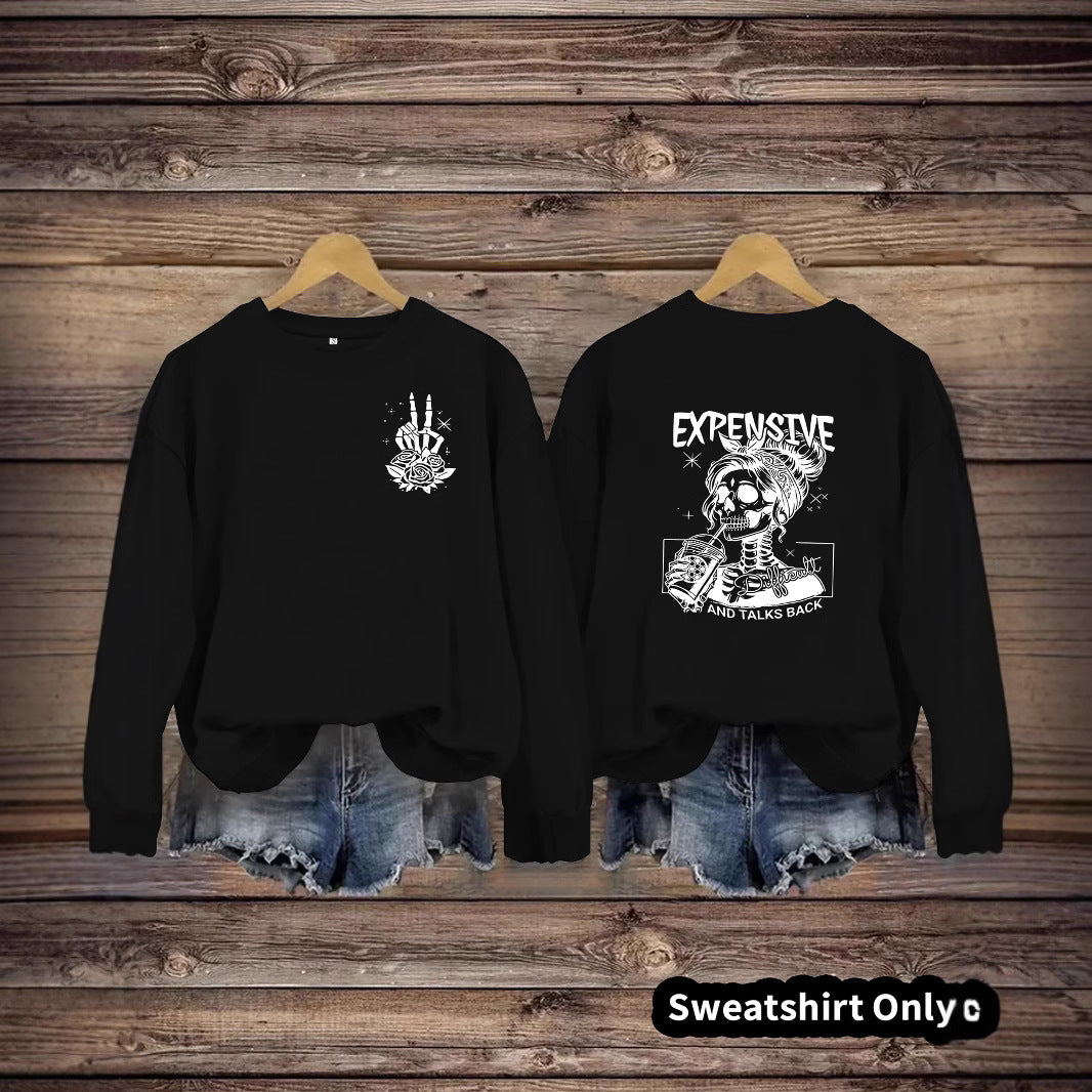 Kvinnors sweatshirt med kreativ design och avslappnad passform Mirla-Eva Jonsson
