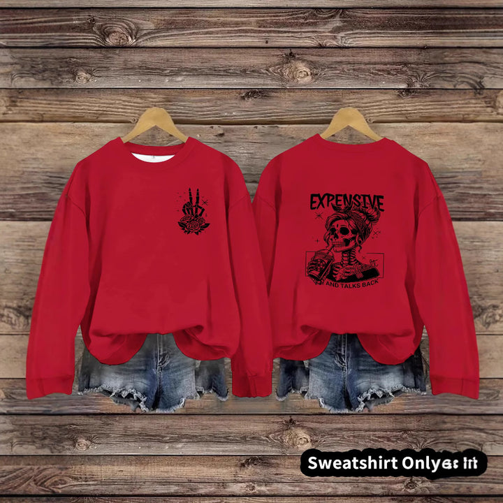 Kvinnors sweatshirt med kreativ design och avslappnad passform Mirla-Eva Jonsson