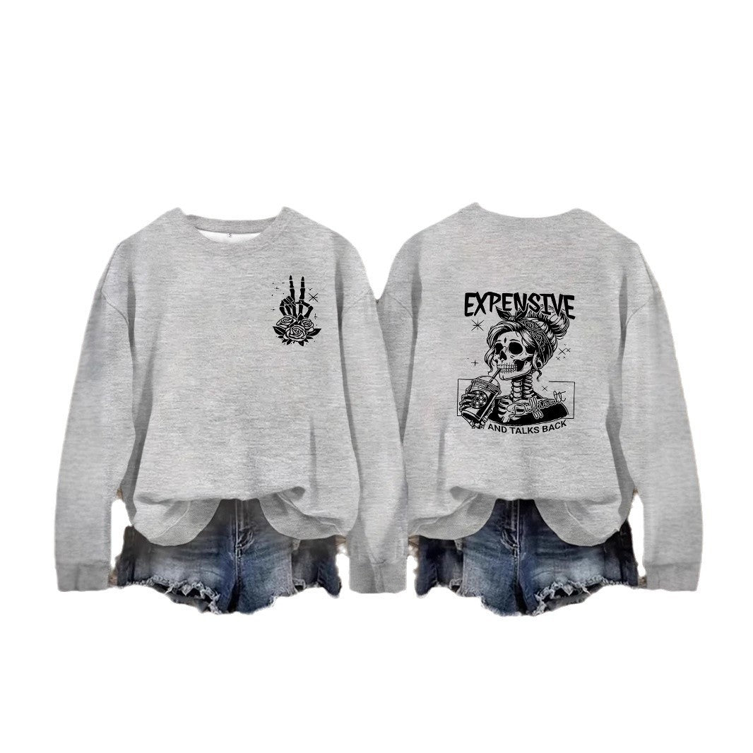Kvinnors sweatshirt med kreativ design och avslappnad passform Mirla-Eva Jonsson