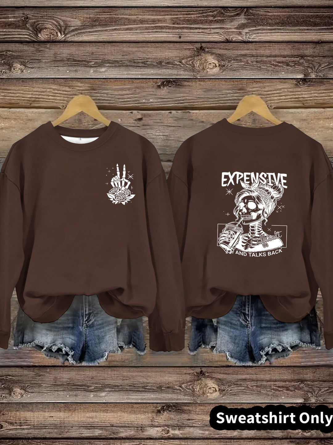 Kvinnors sweatshirt med kreativ design och avslappnad passform Mirla-Eva Jonsson