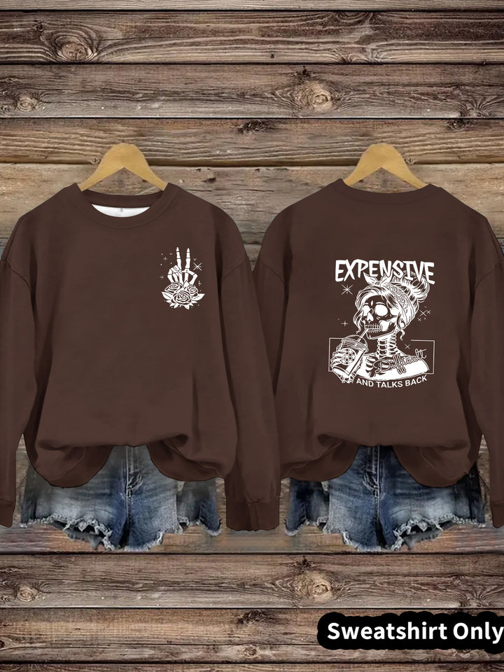 Kvinnors sweatshirt med kreativ design och avslappnad passform Mirla-Eva Jonsson