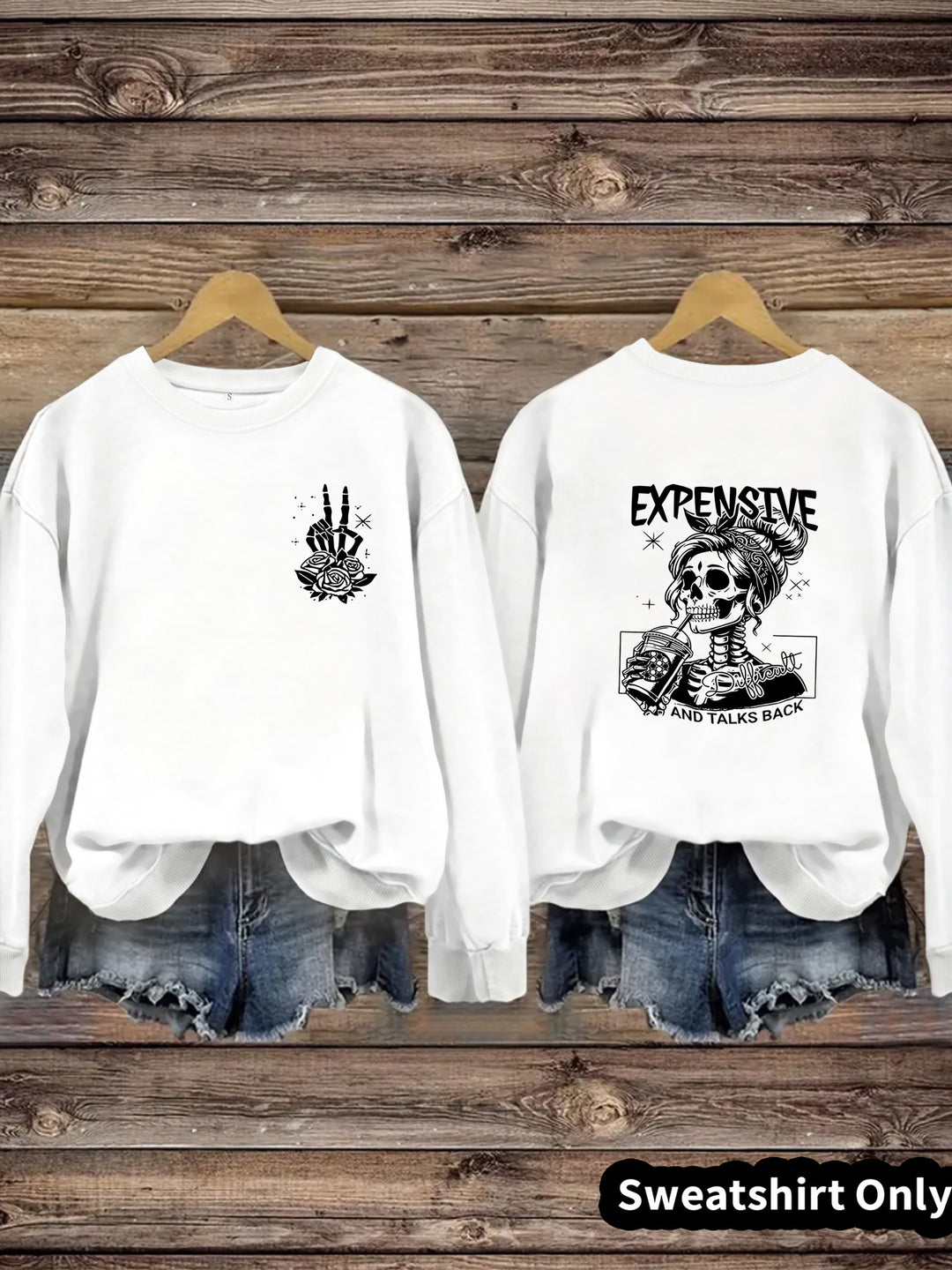 Kvinnors sweatshirt med kreativ design och avslappnad passform Mirla-Eva Jonsson