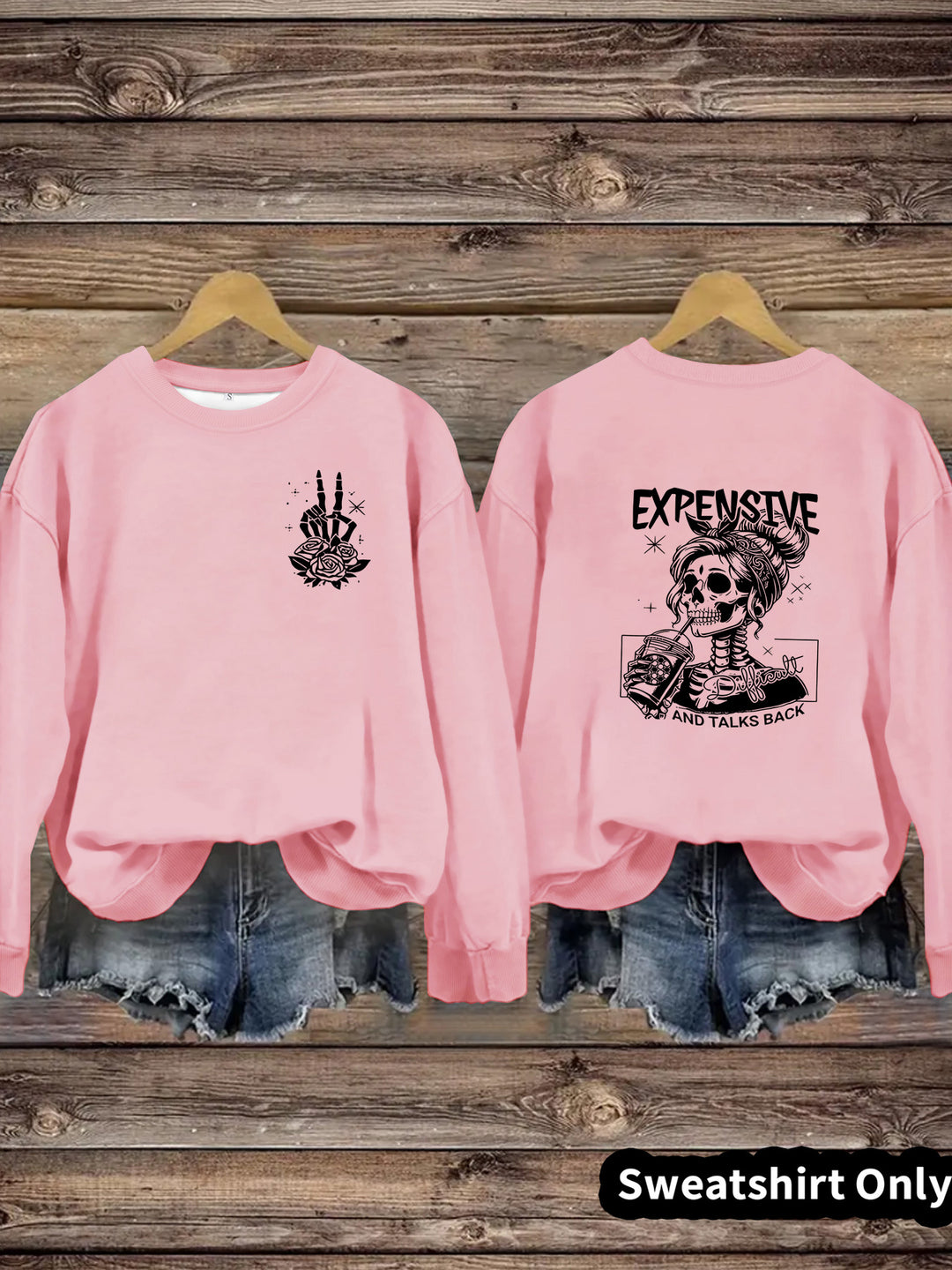 Kvinnors sweatshirt med kreativ design och avslappnad passform Mirla-Eva Jonsson