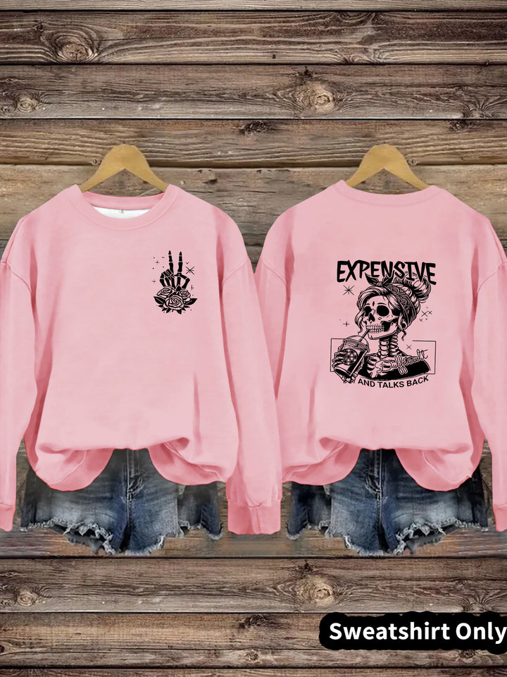 Kvinnors sweatshirt med kreativ design och avslappnad passform Mirla-Eva Jonsson
