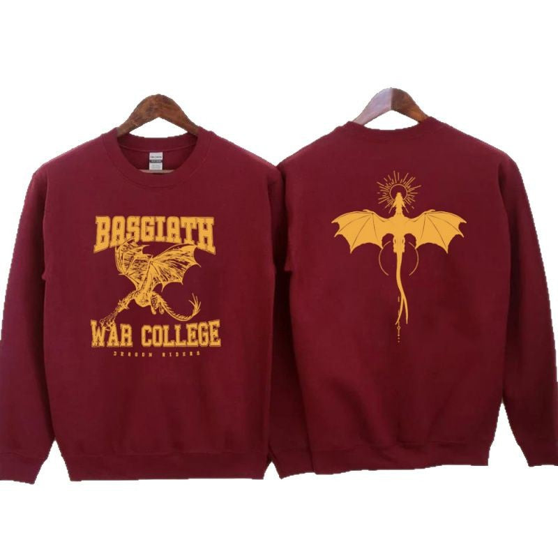 Kvinnors sweatshirt med kreativ drakmotiv och unik colledesign Mirla-Eva Jonsson
