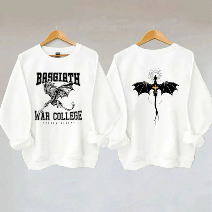 Kvinnors sweatshirt med kreativ drakmotiv och unik colledesign Mirla-Eva Jonsson