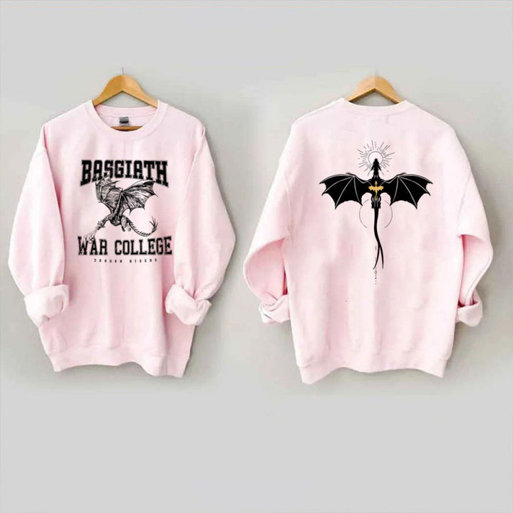 Kvinnors sweatshirt med kreativ drakmotiv och unik colledesign Mirla-Eva Jonsson