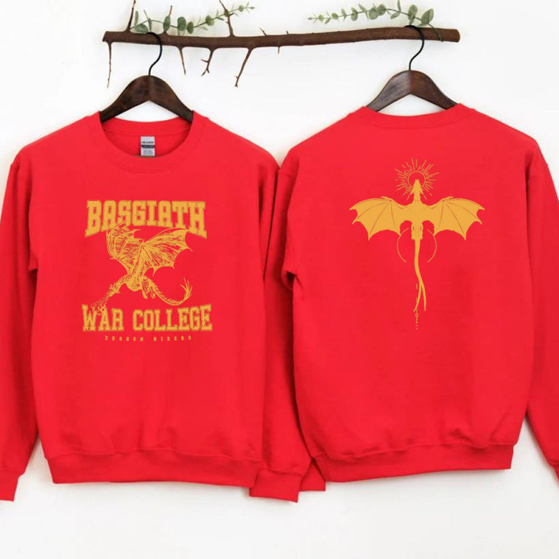 Kvinnors sweatshirt med kreativ drakmotiv och unik colledesign Mirla-Eva Jonsson