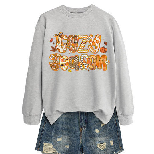 Kvinnors sweatshirt med kreativ höstdesign och avslappnad passform Mirla-Eva Jonsson